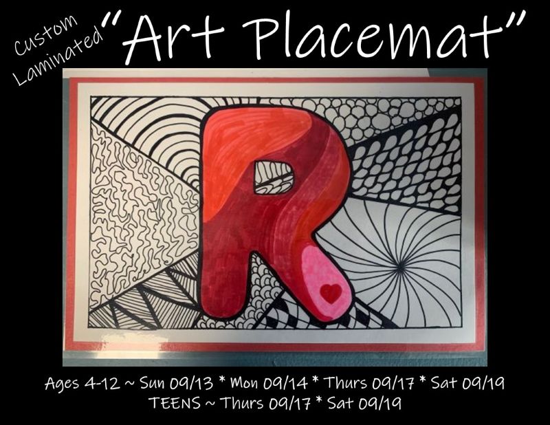Custom, Laminated Art Placemat